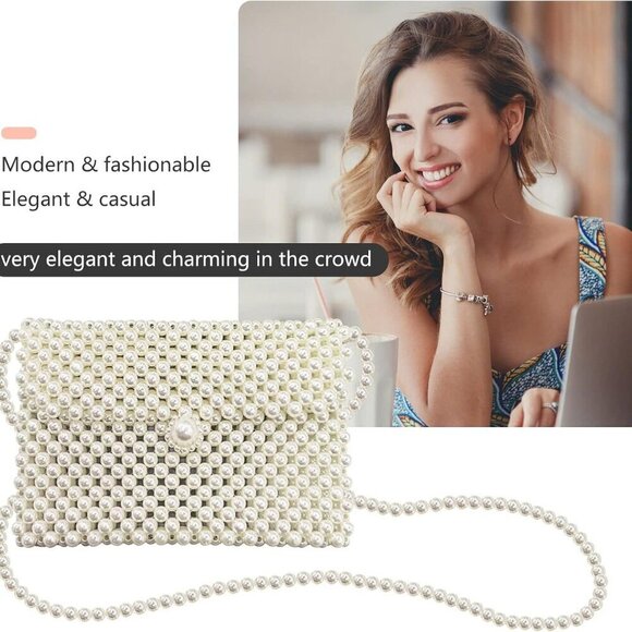Pearl Clutch Beaded Purse Bag Women\'s Party Wedding Small Accessory main image 6